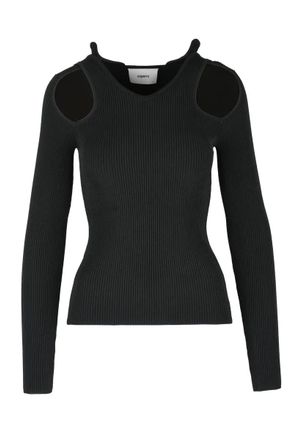 Coperni Ribbed Knit Top - Black