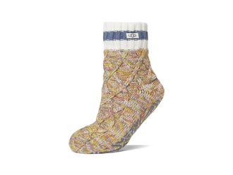 UGG Deedee Fleece Lined Quarter II Womens Quarter Length Socks Shoes Dusk/Dart Melange, Fleece/Synthetic