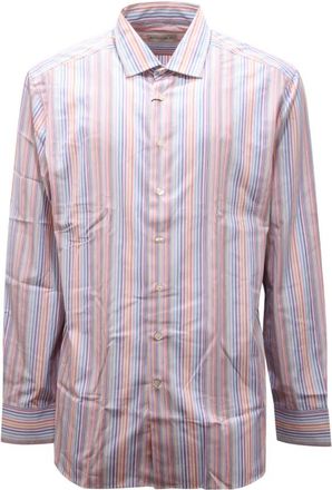 Etro Multicolor Gestreept Regular Shirt - Heren - Casual Overhemden - Veelkleurig - 2XL - Overhemden