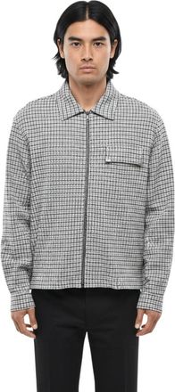 Palm Angels Blue Checked Overshirt