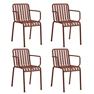 HAY Palissade Armlehnenstuhl, iron red (4er-Set)