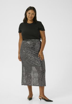Kaffe Curve Rok Regular fit Silver Sequin silver