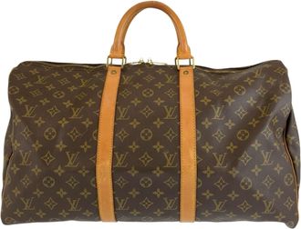 Louis Vuitton Brown Pvc Leather Boston Bag (Pre-Owned)