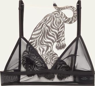 Livy Bengal Embroidered Tulle Triangle Bra