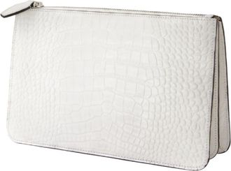 Toteme Womens Threefold Clutch White Calfskin Wallet