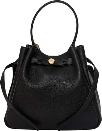Tory Burch Romy Bucket Bag - Dames - Schoudertassen - Zwart - ONE Size - Leer - Tassen
