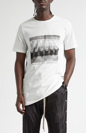 Rick Owens Level Temple Graphic T-Shirt in Milk/Black at Nordstrom, Size X-Large