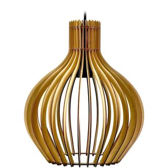 Relaxdays L&aacute;mpara Colgante Relaxdays De Madera, Hd: 35 X 35 Cm, Dise&ntilde;o En Gota, Rosca E27, Estilo Boho, Natural/negro