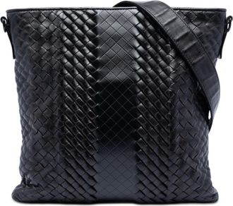 Bottega Veneta Pre-owned Bottega Veneta Leather Intreccio Imperatore Crossbody Unisex 3VPJQR7JL570LJDZ