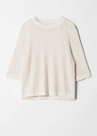 & Other Stories Knitted Silk-Blend t-shirt - Beige