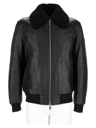 Moose Knuckles Black Lamb Leather Sheepskin Jacket