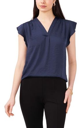 Chaus Flutter Sleeve Blouse in Autumn Night at Nordstrom, Size X-Large