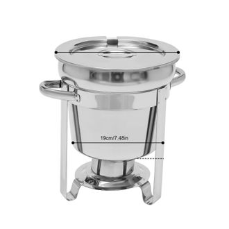 OEM Calentador De Alimentos, Gran Capacidad, Acero Inoxidable Pulido, Plata