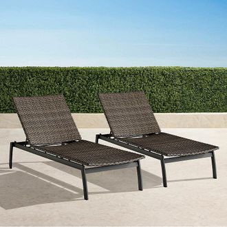 Frontgate Ibiza Chaise Lounges in Light Kona Wicker, Set Of Two - Frontgate