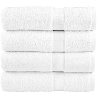 vidaXL Toallas De Mano Solund 4 Unidades Blanco 50x100 Cm 600 Gsm Vidaxl