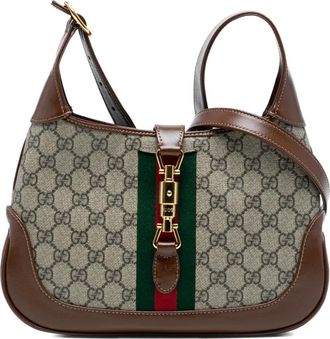 Gucci 2016-2025 kleine GG Supreme Jackie 1961 crossbodytas - Bruin