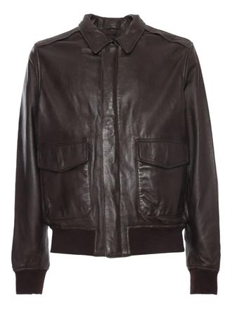 Schott NYC leather jacket - men - Calf Leather - S - Brown