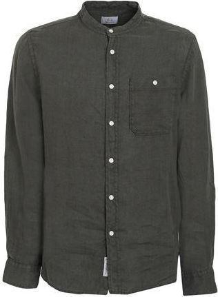 Woolrich BAND COLLAR LINEN SHIRT