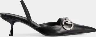 Gucci Boulevard 55MM Leather Slingback Pumps