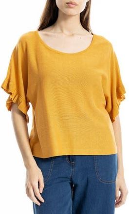 Max Studio Flutter Sleeve Sweater in Persimmon at Nordstrom Rack, Size X-Small
