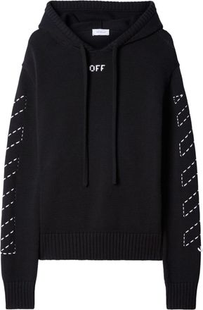 Off-white Arrows Diag hoodie - men - Cotton/Polyamide - L - Black
