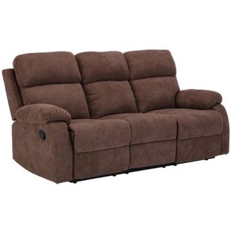 Vente-Unique Vente-unique - Divano relax 3 posti in tessuto Marrone tolzano