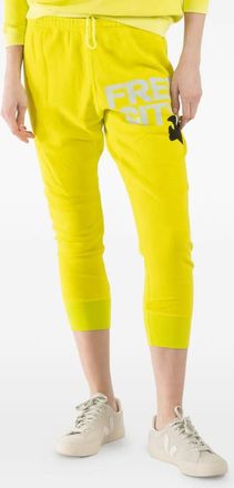 Freecity drawstring logo sweatpants - Geel