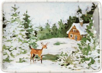 Certified International Winter Cabin Medium Rectangular Platter