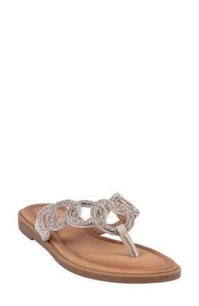 Good Choice Shoes Vania Embellished Flip Flop in Silver at Nordstrom Rack, Size 6.5