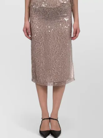 PESERICO silk pencil skirt
