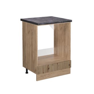 Vicco Armario Para Horno Empotrado R-line, Roble Artesanal, 60 Cm, Et Antracita
