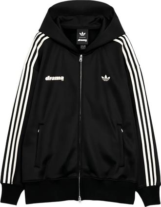 adidas Gestreepte capuchon - Zwart