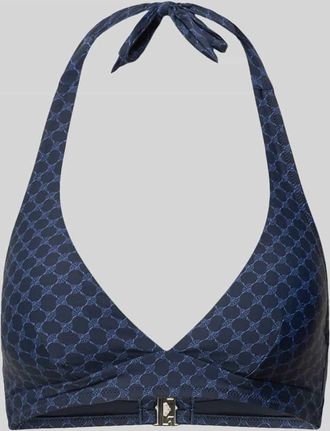 Joop Bikini-Oberteil mit Logo-Muster Modell Cortina Beach in Dunkelblau, Gr&ouml;&szlig;e 40D