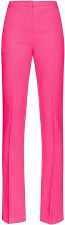 Pinko Polyester Broek - Dames - Straight fit broeken - Roze - L - Polyester - Broeken