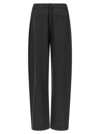 Brunello Cucinelli Womens Gray Virgin Wool Casual Pants
