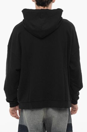 Palm Angels Brushed Cotton Hoodie with Embroidered Logo Palm Angels