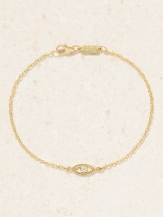 Jennifer Meyer Bracciale In Oro 18 Carati Con Diamanti Mini Evil Eye