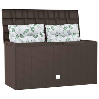 Berkfield Home Garden Storage Box Brown 114x47x60 cm | Size: 114 x 47 x 60 cm