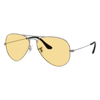 Ray-Ban Sunglasses, unisex, Yellow, Size: 58 MM Aviator Large Metal
