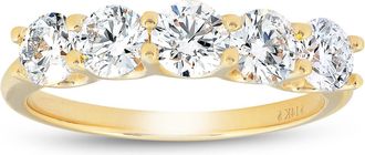 Pompeii3 1 1/4 Ct Diamond Five Stone Wedding Ring 10k Yellow Gold U Prong