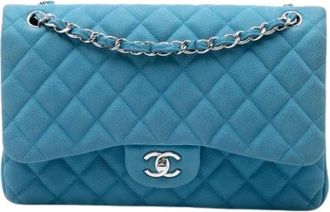 Chanel Pre-owned Classic Double Flap Shoulder Bag - - Pre-owned - Donna - Blu - ONE SIZE