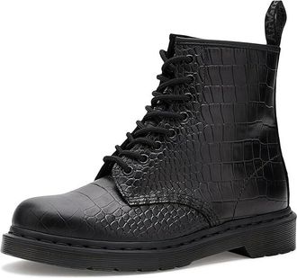Dr. Martens 1460 Croco Womens Boots Black : UK 9 (US Womens 11) M, Leather