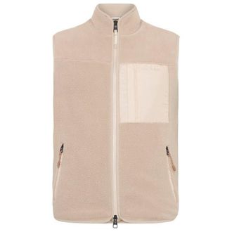 Knowledge Cotton Apparel ED Adv. Loose Fit Zip Fleece Vest Fleecegilet f&uuml;r Herren | beige
