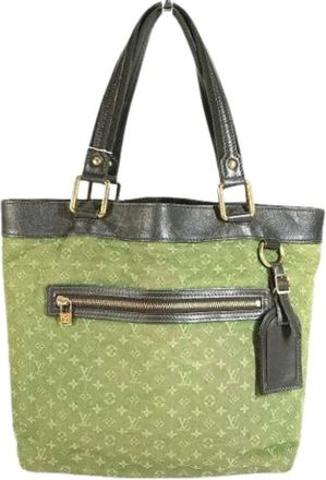 Louis Vuitton Pre-owned Monogram Mini Tote Bag - Dames - Vintage Shopper - Groen - ONE Size - Vintage