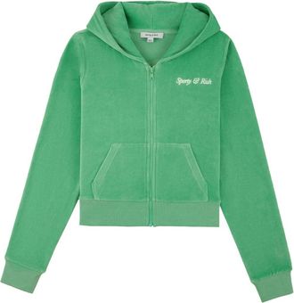 Sporty & Rich Italic Logo cotton hoodie - unisex - Cotton - M - Green