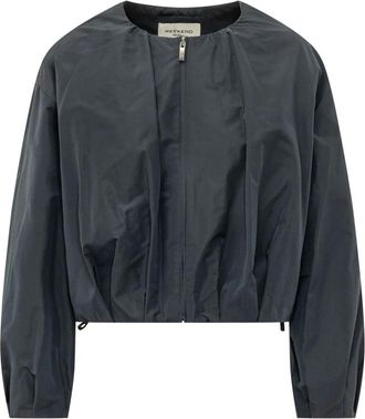 Max Mara Jassen, Dames, Blauw, L, Katoen, Zip Up Jacket