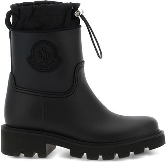 Moncler Stivali da pioggia con logo goffrato - Nero