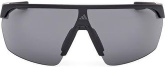 adidas 00mm Shield Sunglasses in Matte Black /Smoke at Nordstrom