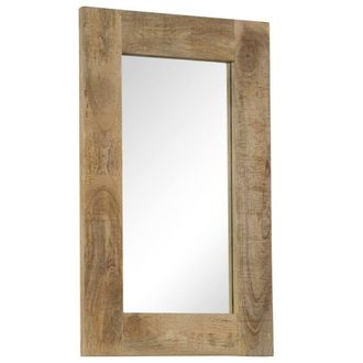Berkfield Home Mirror Solid Mango Wood 50x80 cm in Brown