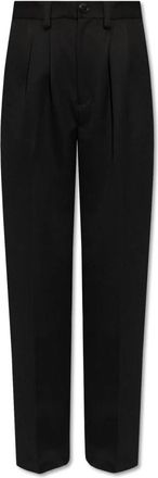 Anine Bing Carrie Wollen Broek - Dames - Straight fit broeken - Zwart - M - Wol - Broeken